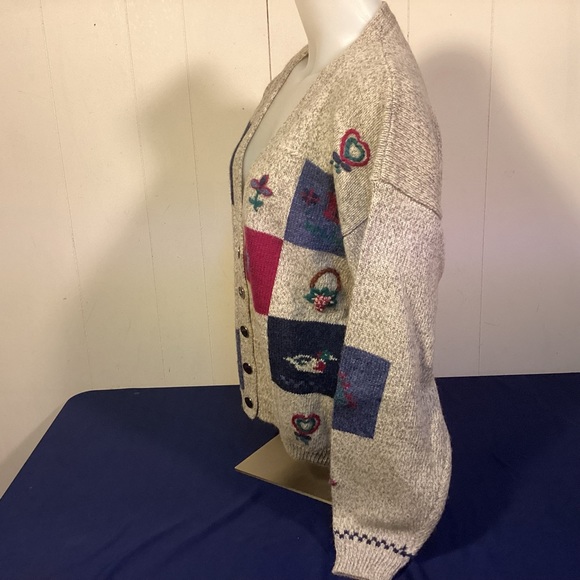 Woolrich wool blend Cardigan Sweater Americana  womens medium - Picture 3 of 7
